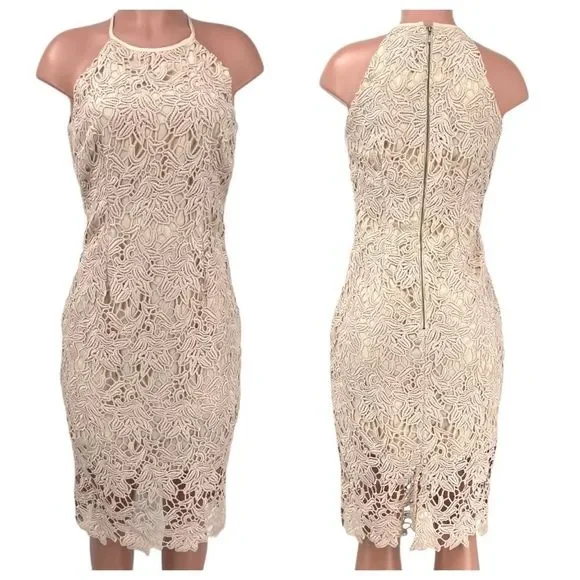 KEEPSAKE the Label | Dresses | Keepsake The Label True Love Lace Midi Cocktail  Dress Rose Size Medium | Poshmark